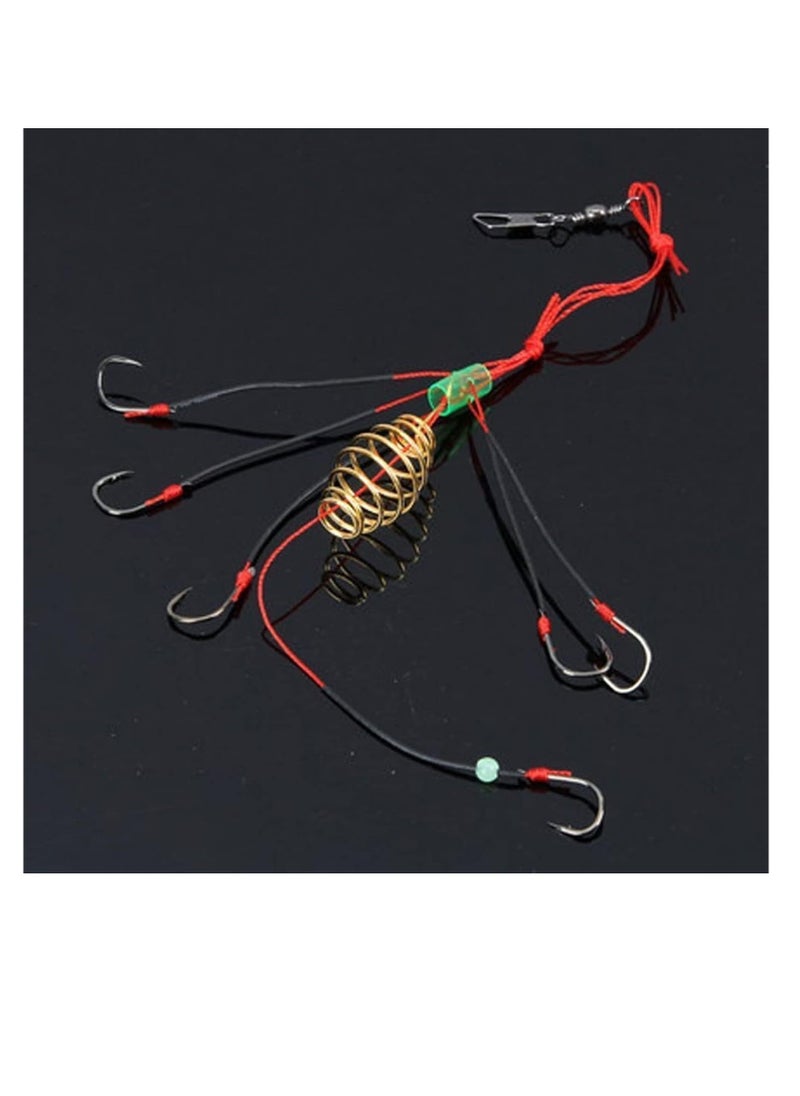 Generic Sharp carbon metal fishing rod hooks with bait holder to attract fish  - Image 2