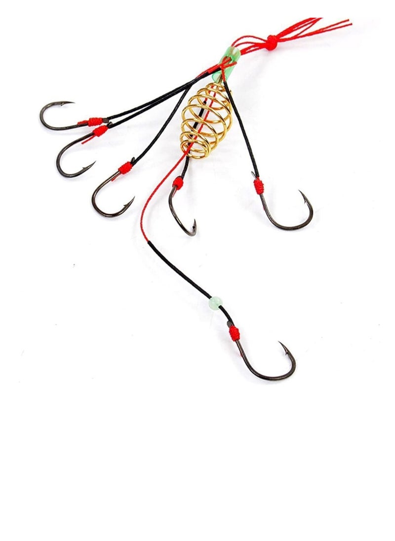 Generic Sharp carbon metal fishing rod hooks with bait holder to attract fish  - Image 3