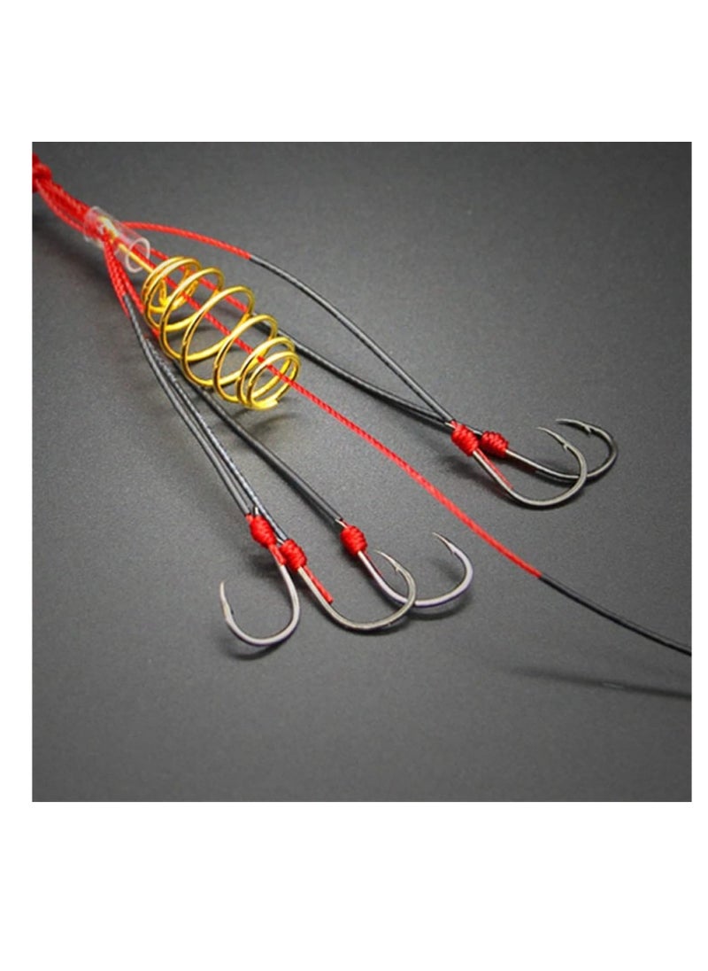 Generic Sharp carbon metal fishing rod hooks with bait holder to attract fish  - Image 5