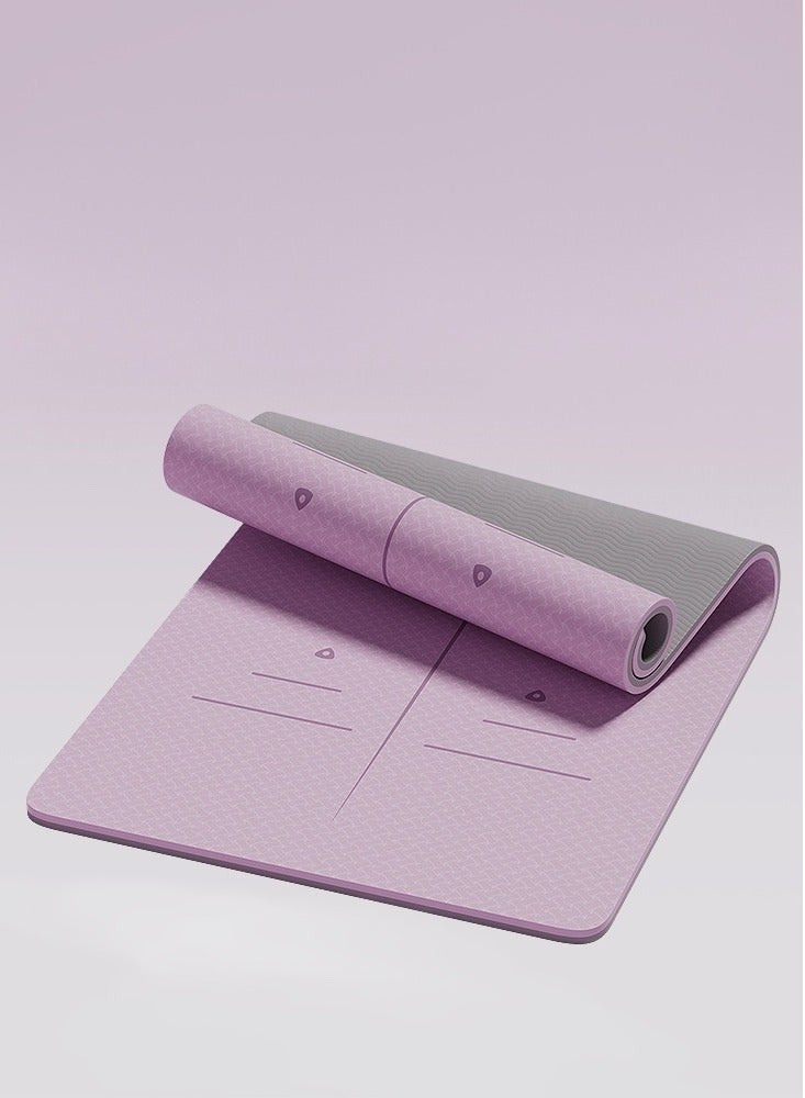 سجادة يوجا عريضة إضافية غير قابلة للانزلاق للنساء، سجادة تمارين سميكة مع تقليل الضوضاء، مثالية للتمارين المنزلية والرقص ونط الحبل والبيلاتس (سجادة أرضية مبطنة فاخرة)183*61cm - Image 1