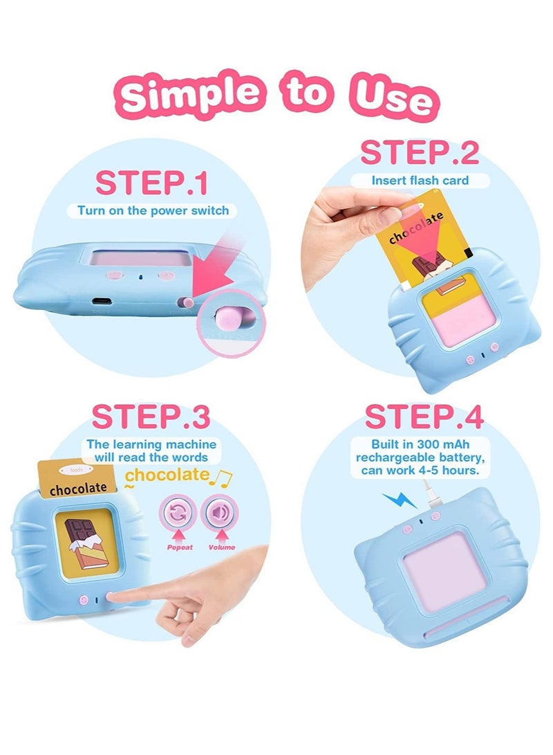 ELTRAZONE 112 Cards Talking Flash Cards for Toddlers 2-4 Years ,Educational Toys for 1 2 3 4 Year Old - Speech Therapy Toys Learning Animals Shape Color - Image 2