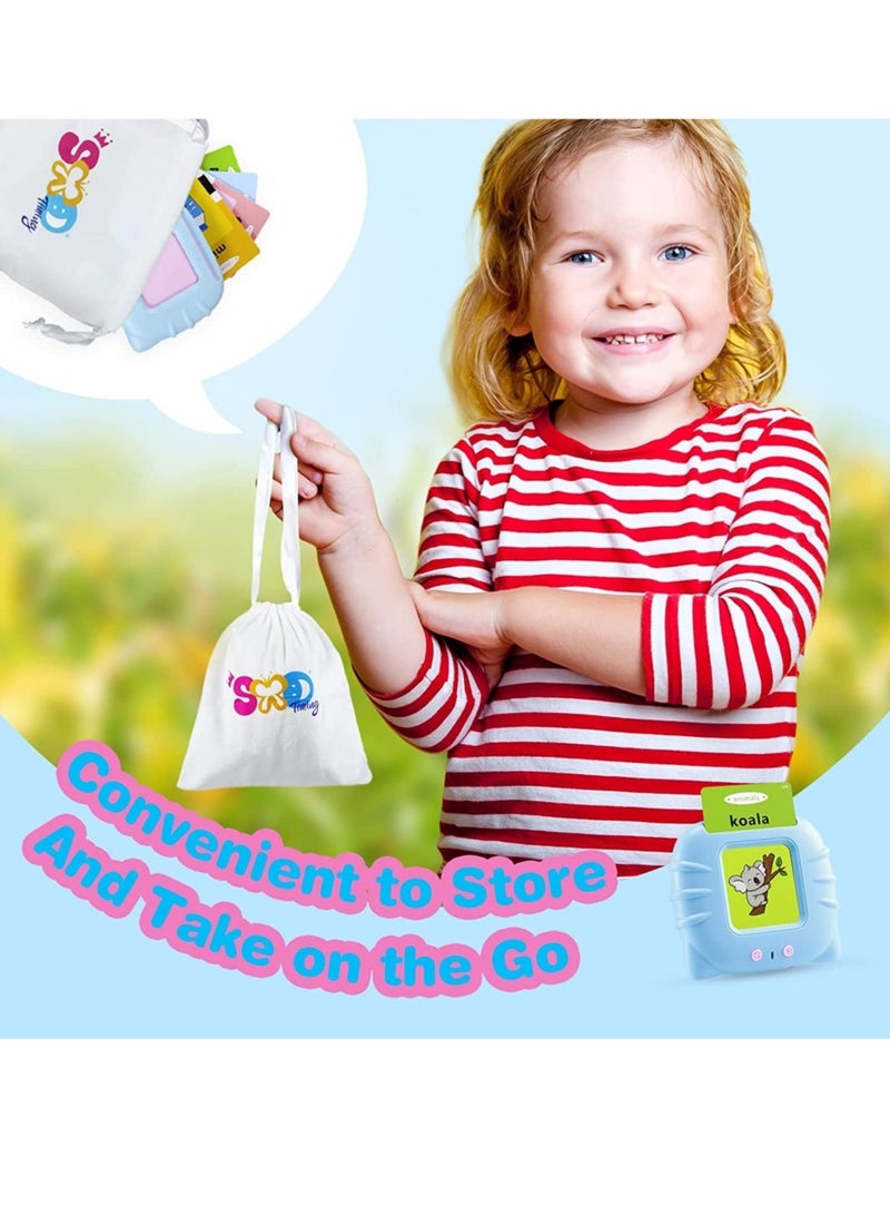 ELTRAZONE 112 Cards Talking Flash Cards for Toddlers 2-4 Years ,Educational Toys for 1 2 3 4 Year Old - Speech Therapy Toys Learning Animals Shape Color - Image 4