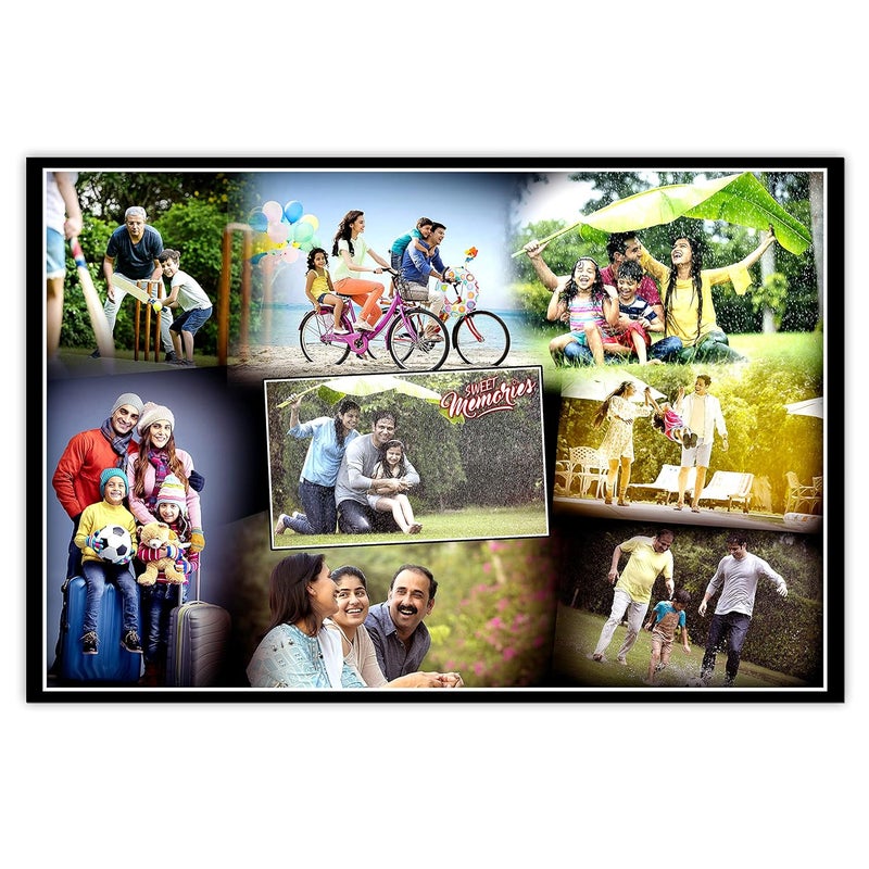 Flashing Click Customizable ResinCoated Photo Frame 12x18 inch Perfect Family Keepsake for Birthdays Anniversaries Weddings Engagements Valentines Day and More - Image 1