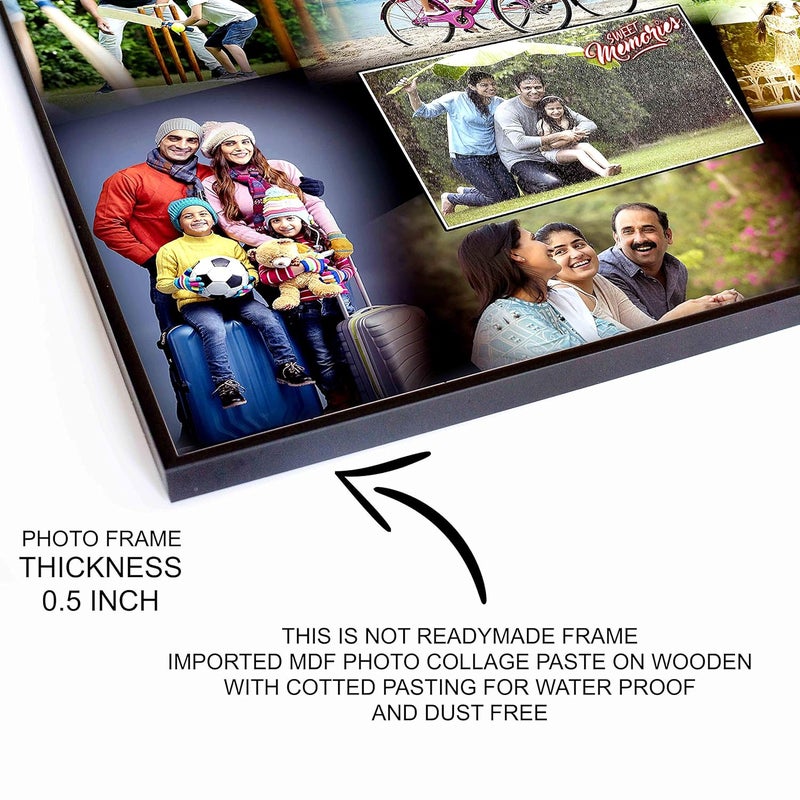 Flashing Click Customizable ResinCoated Photo Frame 12x18 inch Perfect Family Keepsake for Birthdays Anniversaries Weddings Engagements Valentines Day and More - Image 2