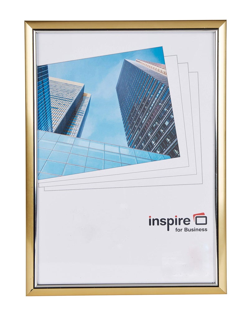 Hampton Frames EASY LOADER Poster Certificate Photo Frame Acrylic Non Glass Gold A3 30x42cm EASA3GDP