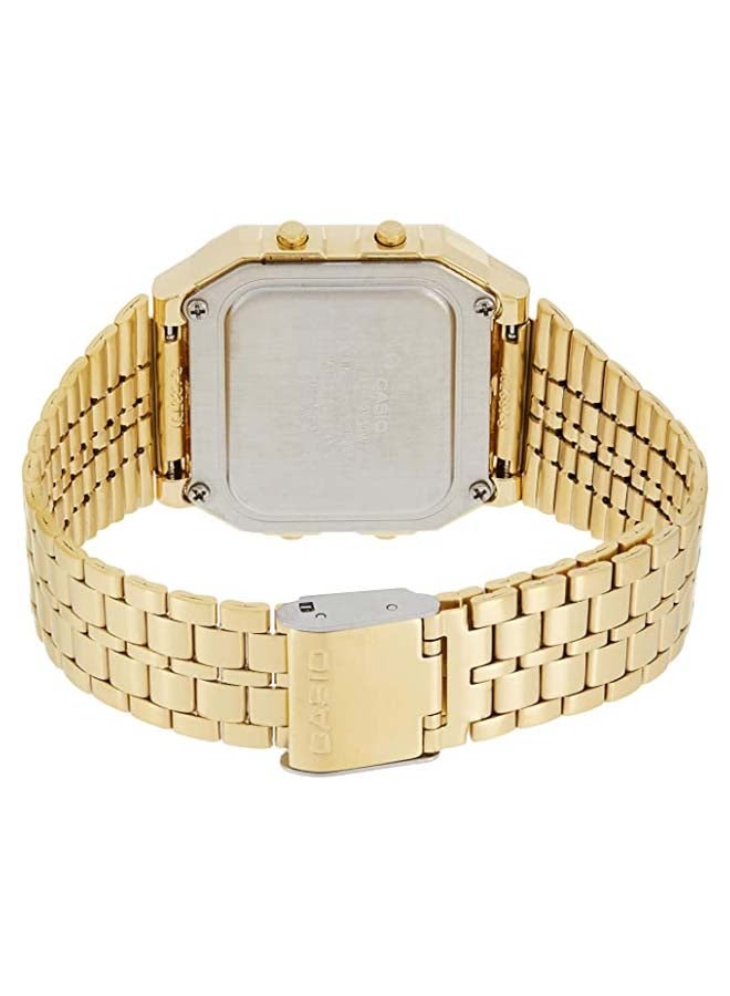 CASIO Men World Time Quartz Digital Wrist Watch A500WGA-1DF - 34 mm - Gold - Image 4