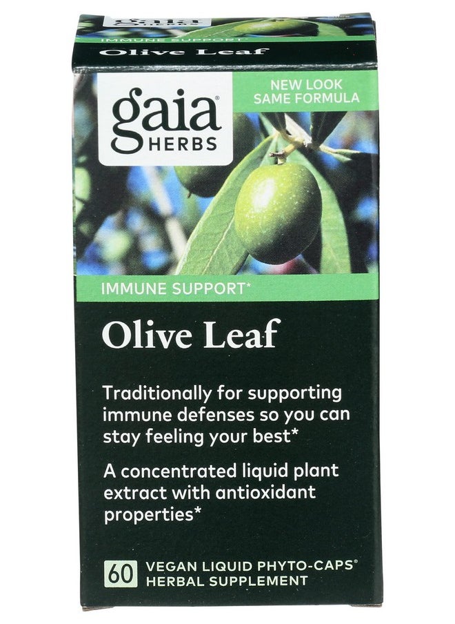 Gaia Herbs - Gaia Herbs Olive Leaf - Traditional Immune Health Support - Immune System Supplement with Olive Leaf Extract and Oleuropein - 60 Vegan Liquid Phyto-Caps - Image 1