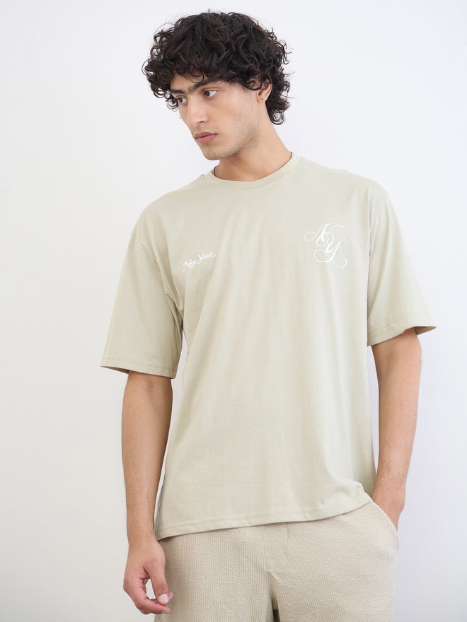Styli Men Graphic Print Oversized Jersey T-Shirt - Image 3