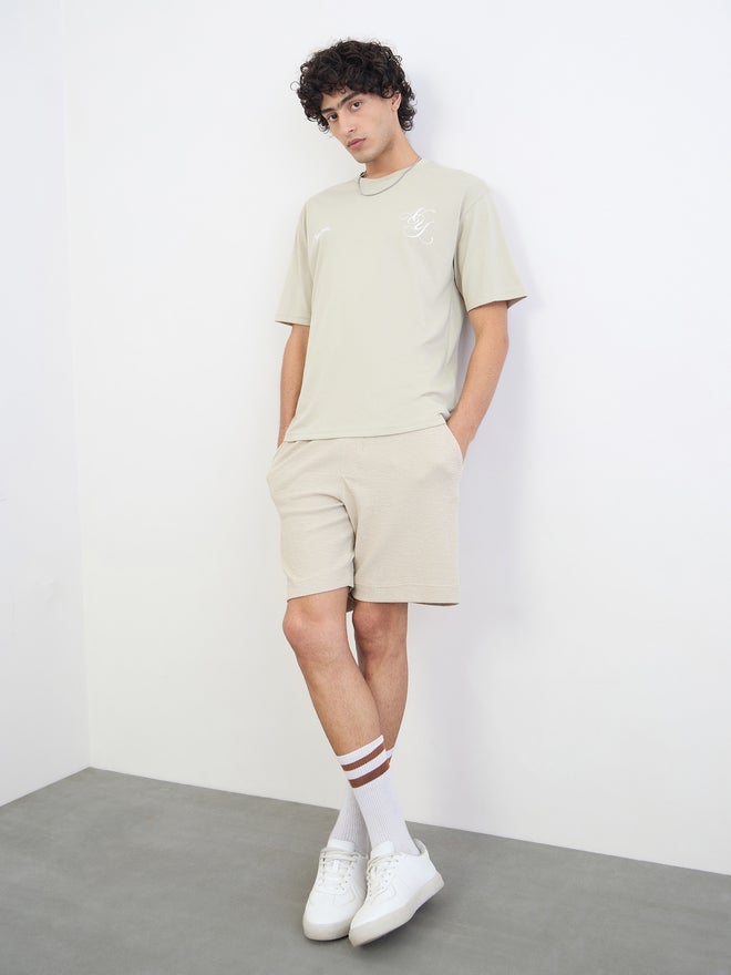 Styli Men Graphic Print Oversized Jersey T-Shirt - Image 2