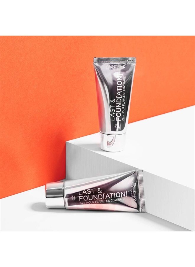 Wunder2 Last Foundation Makeup 24+ Hour Liquid Full Coverage Waterproof with Hyaluronic Acid, Nude Color - Image 2