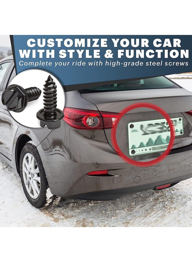 License Plate Screw Inserts – Set of 4 Nylon Retaining Nuts for License Plate Screws - Front and Back License Plate Nut Bracket Clip Fasteners for Cars, Trucks, SUVs, Motorcycles - Image 3