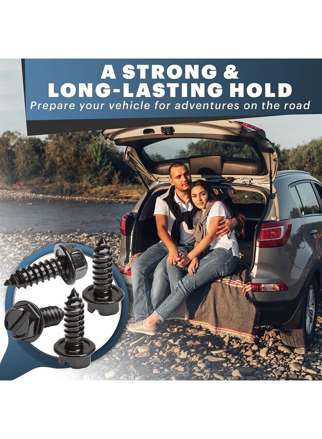 License Plate Screw Inserts – Set of 4 Nylon Retaining Nuts for License Plate Screws - Front and Back License Plate Nut Bracket Clip Fasteners for Cars, Trucks, SUVs, Motorcycles - Image 4