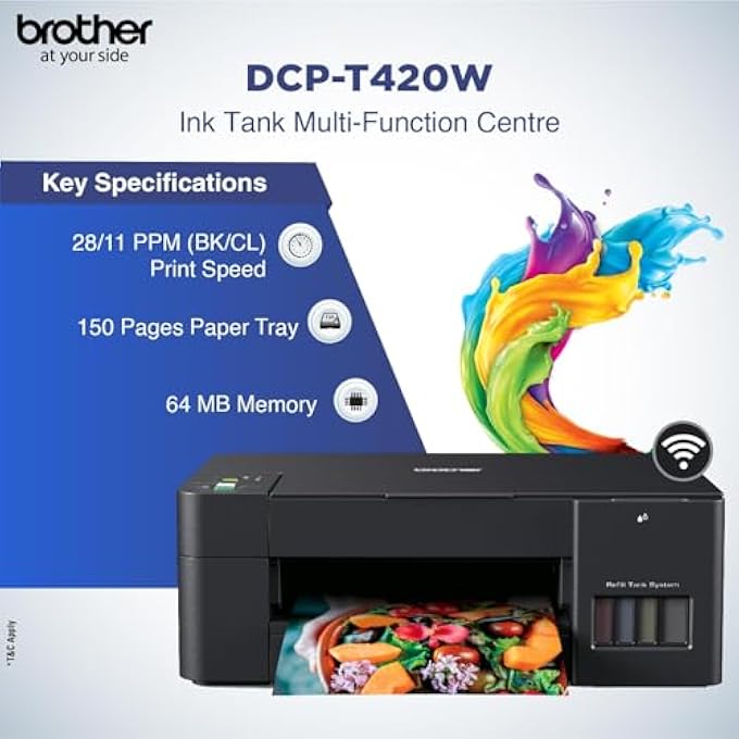 WIRELESS INK TANK PRINTER, DCP-T420W - Image 2
