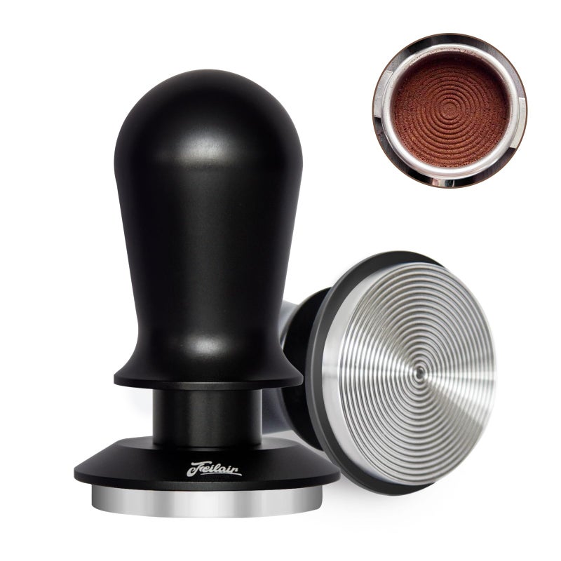Feilair 54mm Espresso Tamper, Triple Spring Loaded Tamper, Coffee Tamper with Stainless Steel Ripple Base, Self Leveling Tamper for Barista, Compatible with 53mm/54mm Breville Portafilter - Image 1