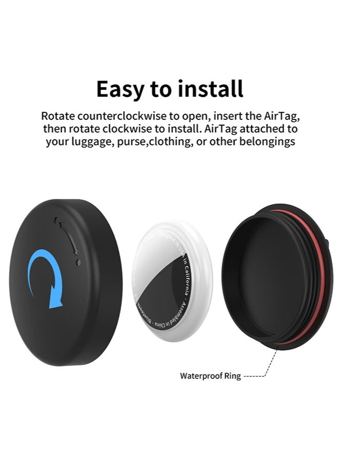 بيكو حامل AirTag 4 قطع للأطفال، مقاوم للماء بمستوى IPX8 - قابل للتحويل إلى سوار، وعيب خفي للـ Apple AirTag (شريط على شكل زر) - أكثر تنقلًا من السوار، القلادة، رباط الساعة، ملحقات العلامات الملبوسة على المعصم للأولاد والبنات والكبار - Image 3