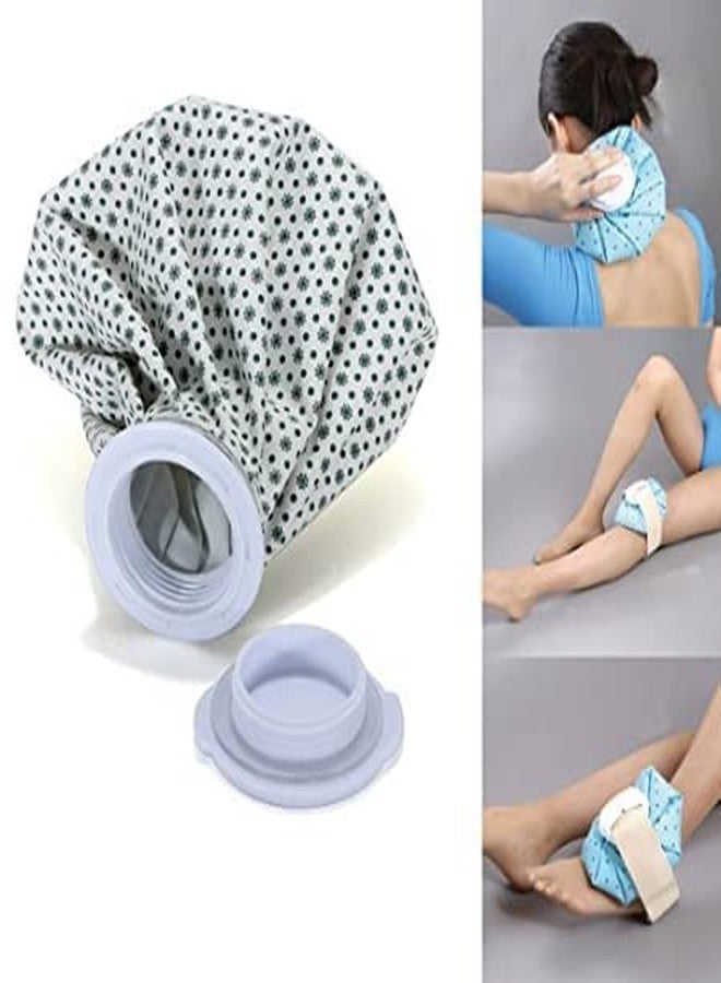 AAFOS Care Ice Bag for Injuries, Swelling, Headache, Pain Relief, First Aid - Cold Pack Screw Top Lid - Reusable, Refillable, Flexible & Waterproof Pouch/Bladder Style (5 inch, Feather Design) - Image 2