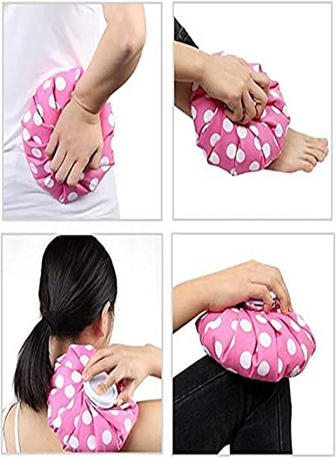 AAFOS Care Ice Bag for Injuries, Swelling, Headache, Pain Relief, First Aid - Cold Pack Screw Top Lid - Reusable, Refillable, Flexible & Waterproof Pouch/Bladder Style (5 inch, Feather Design) - Image 1