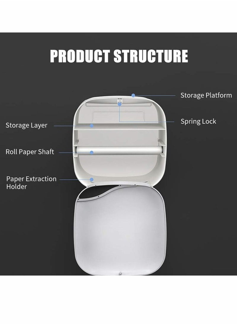 KASTWAVE - Menen Paper Towel Dispenser Wall Mounted Paper Towel Holder Dispenser Bathroom Toilet Tissue Dispenser Home Kitchen Paper Towel Dispenser - Image 1