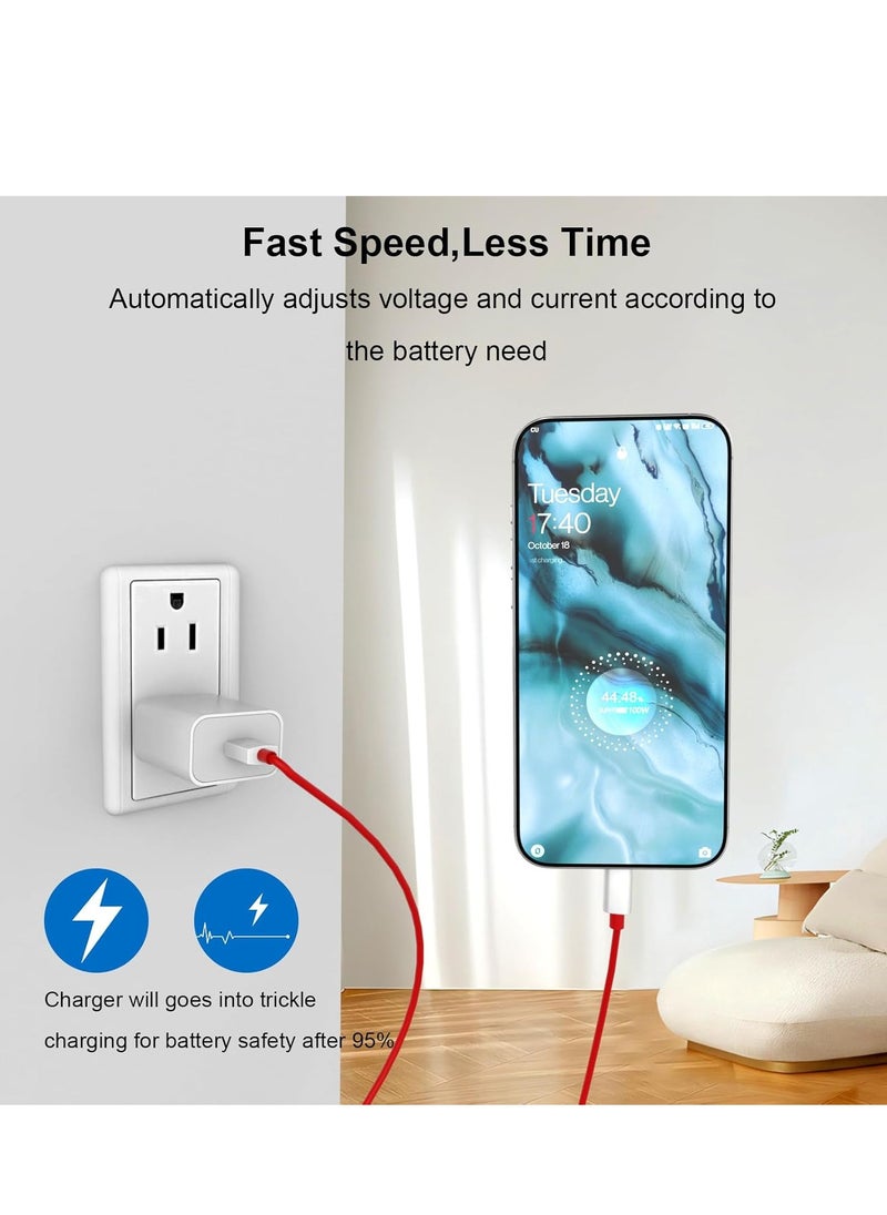 For OPPO SUPERVOOC 100W Power Adapter, Supervooc Charger USB Plug Charger Type-A Wall Charger Fast Charger w/ 1m USB A to USB C Cable for Oppo Find X5 Lite X8 X7 X6 X5 X4 X3 X2 Pro A79 A78 A77 A38 Reno 13 12 12F 11F 10 9 8 7 6 5 4