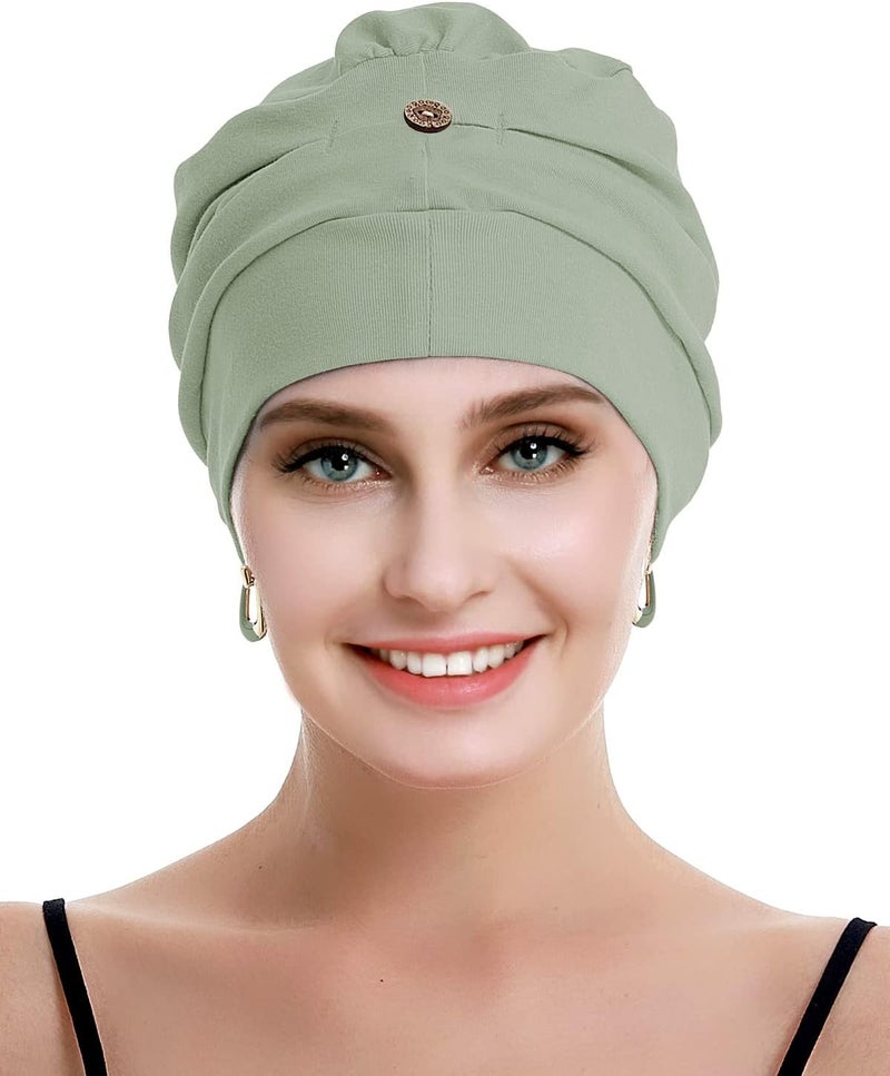 osvyo Cotton Chemo Turbans for Women Cancer Hairloss hat - Cotton Lightweight Headwear Sealed Packaging - Image 3