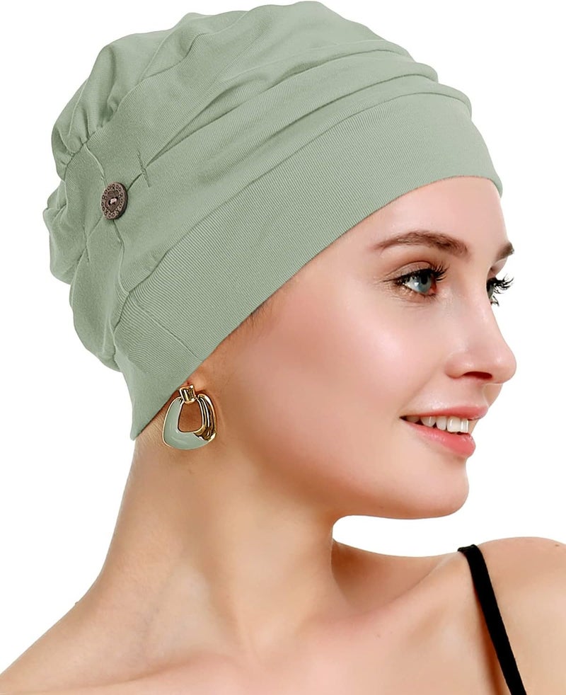 osvyo Cotton Chemo Turbans for Women Cancer Hairloss hat - Cotton Lightweight Headwear Sealed Packaging - Image 1