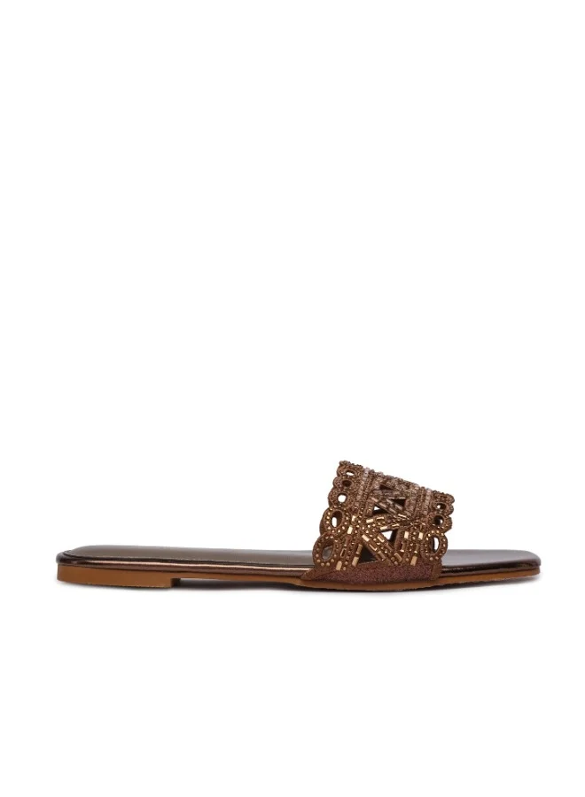 Mirror Cut Embellished Slide Sandal MY 319