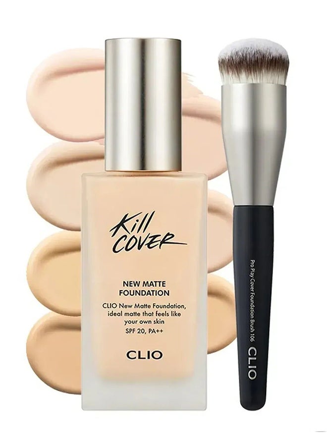 CLIO - Kill Cover New Matte Foundation 3 Linen Spf20 Pa++ Set - Image 1