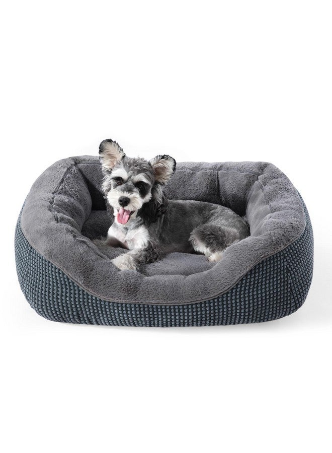 INVENHO Small Dog Bed for Small Dogs, Cat Beds for Indoor Cats Washable, Orthopedic Dog Bed, Warming Soft Calming Sleeping Puppy Bed Durable Pet Bed with Anti-Slip Bottom S(20"x19"x6") - Image 1