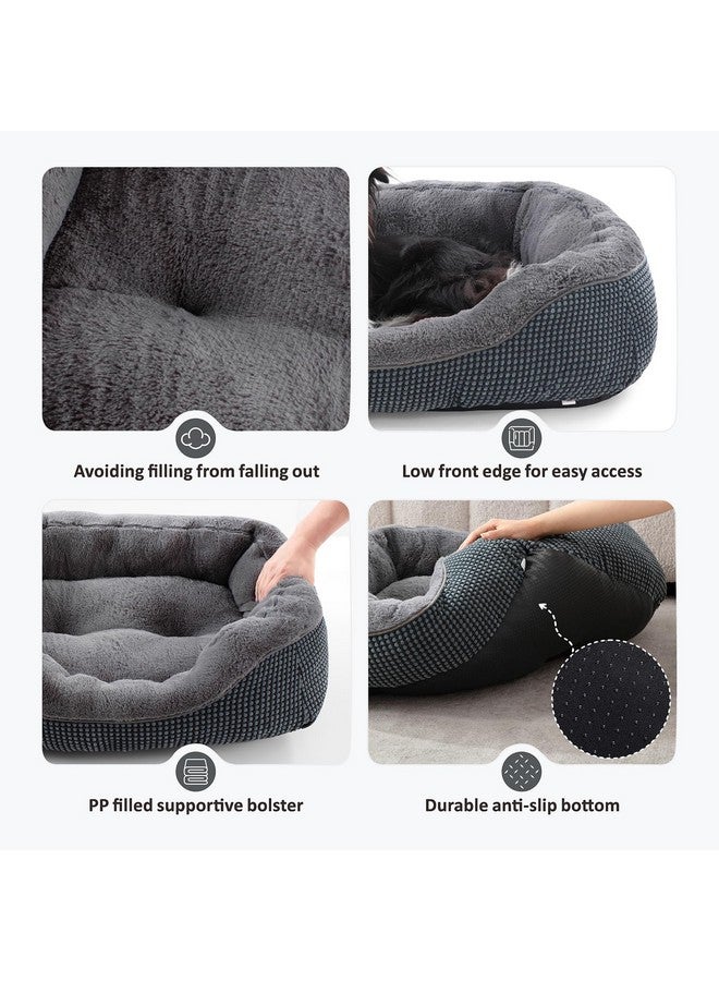 INVENHO Small Dog Bed for Small Dogs, Cat Beds for Indoor Cats Washable, Orthopedic Dog Bed, Warming Soft Calming Sleeping Puppy Bed Durable Pet Bed with Anti-Slip Bottom S(20"x19"x6") - Image 3