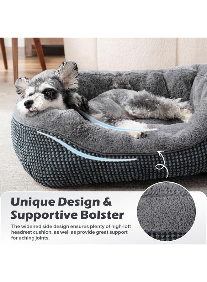 INVENHO Small Dog Bed for Small Dogs, Cat Beds for Indoor Cats Washable, Orthopedic Dog Bed, Warming Soft Calming Sleeping Puppy Bed Durable Pet Bed with Anti-Slip Bottom S(20"x19"x6") - Image 4