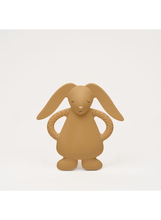 Moonie Natural Rubber Teether Bunny - Cappuccino - Image 1