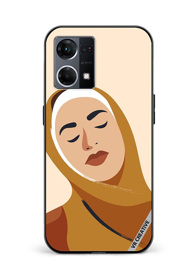 VR CREATIVE Protective Case Cover For Oppo Reno8 4G Cartoon Woman Shape Design Multicolour - Image 1