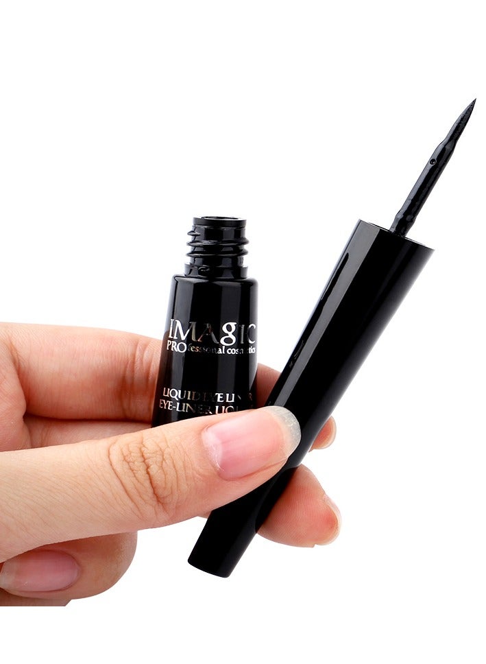 إيماجيك محدد عيون سائل مقاوم للماء من IMAGIC | دقيق يدوم طويلاً ولا يتلطخ | تركيبة سوداء مكثفة لإطلالة جريئة للعين - Image 4