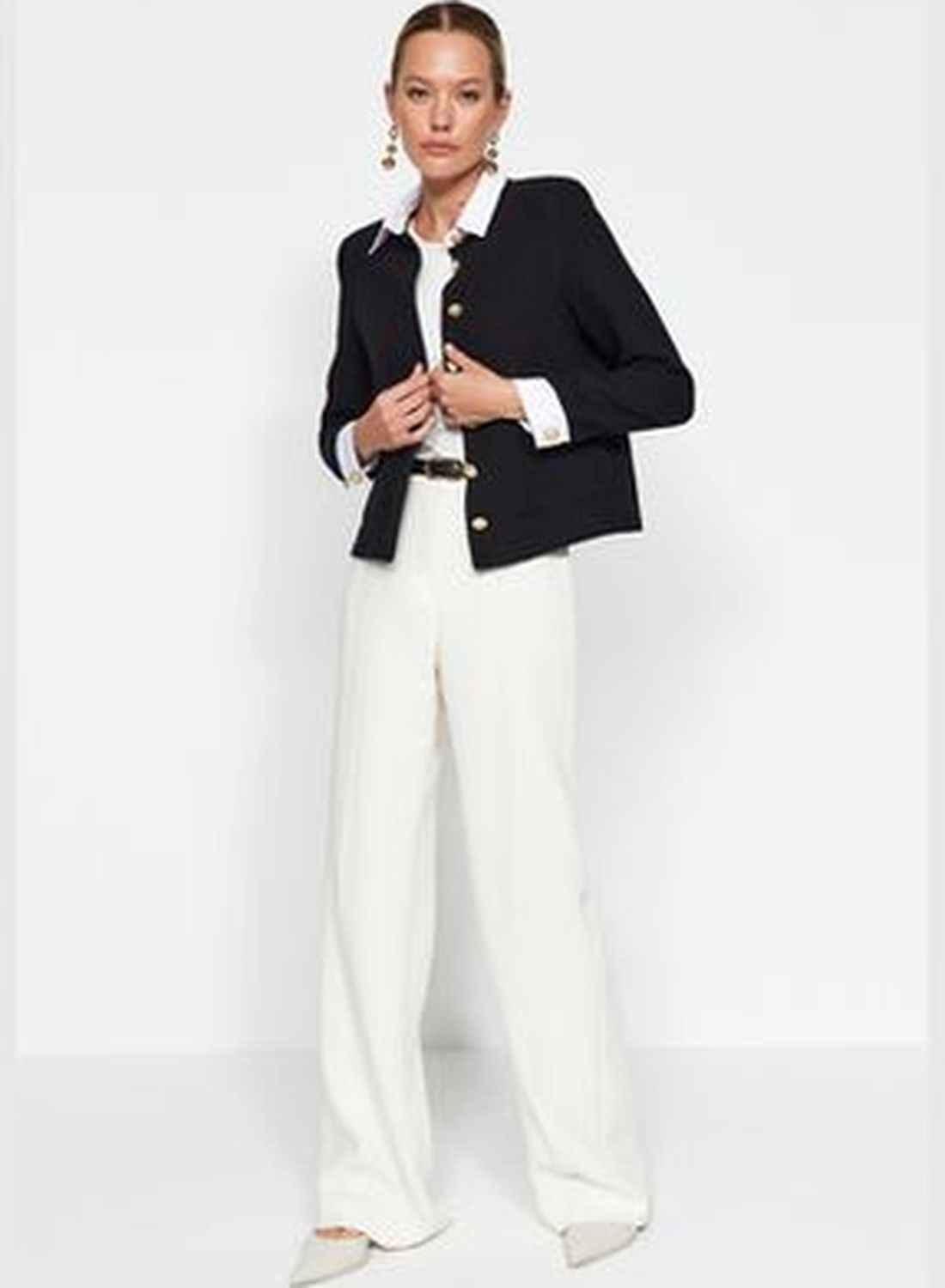 buy-trendyol-black-collar-detailed-regular-lined-woven-blazer-jacket-twoaw24bc00083
