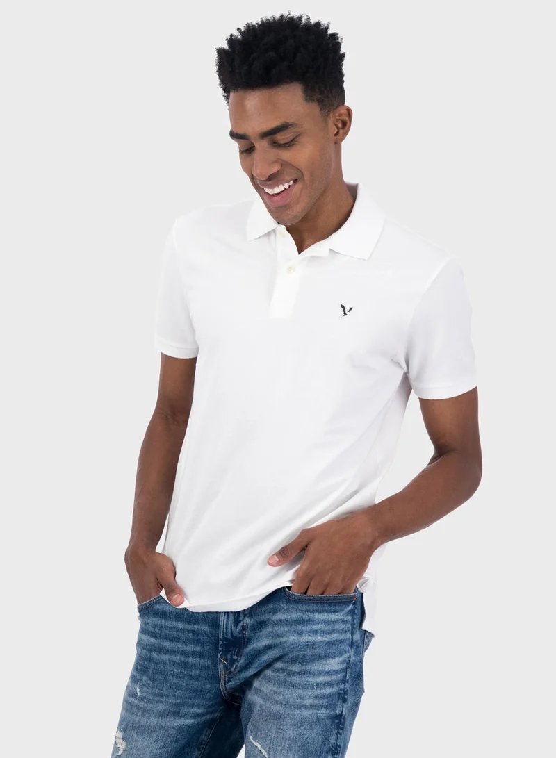 American Eagle Standard Fit Flex Polo