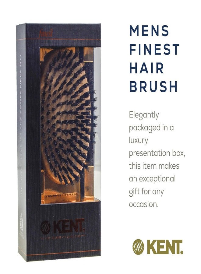 Kent MG2 Boar Bristle Hair Brush for Men, Military Brush with Natural Boar Bristles for Mens Grooming for All Hair Types, 360 Wave Brush Travel side for beard and mustache - Image 5
