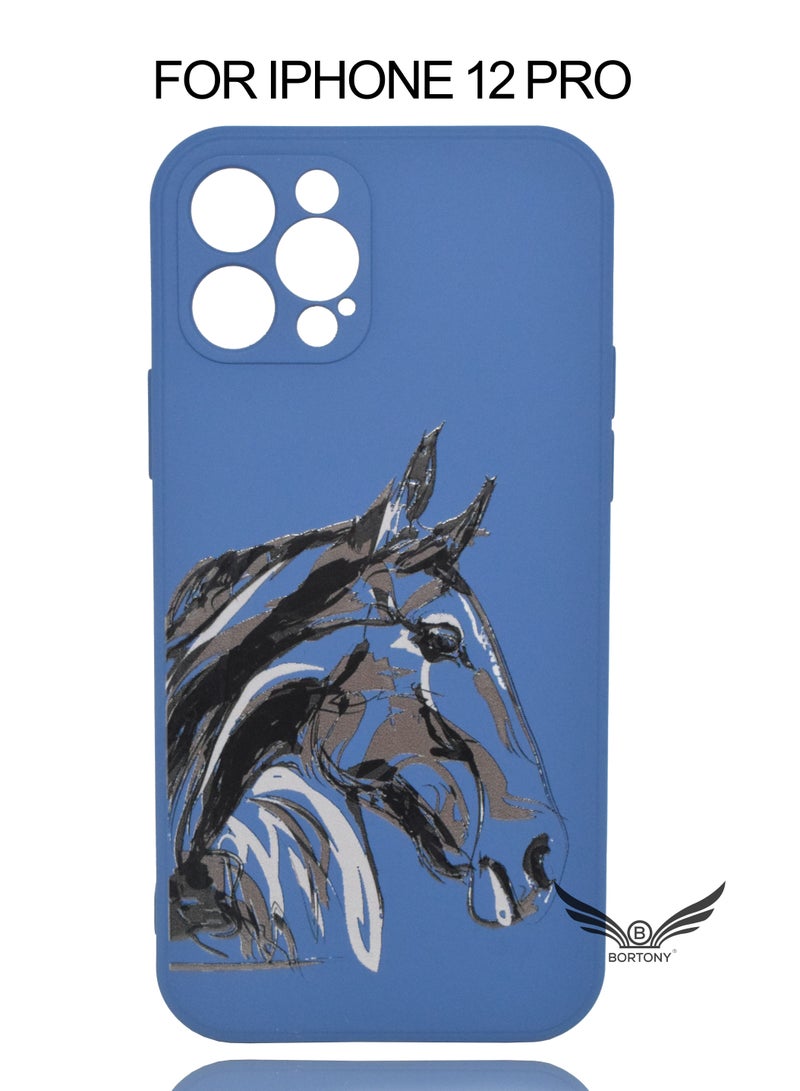 BORTONY iPhone 12 Pro Case 6.1 inch Liquid Soft Silicone Camera Protective Cover with Inside Microfiber Lining - Image 1