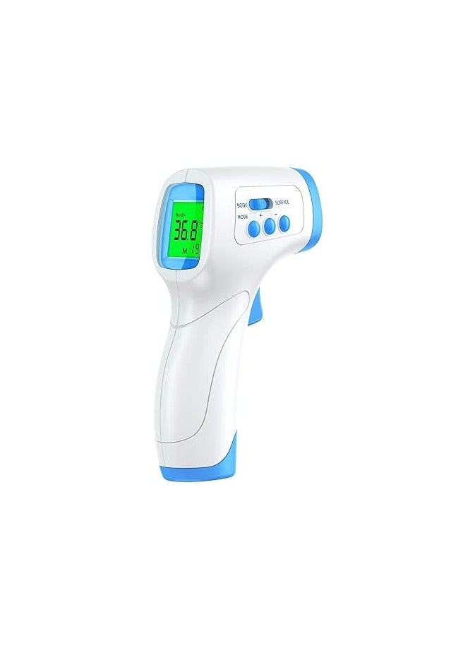 KKmier Thermometer for Adults Kids, Forehead Non Contact Temperature Checker, Infrared Digital Thermometer Gun Thermometer for Baby Adults, Instant Reading 99 Records - Image 1