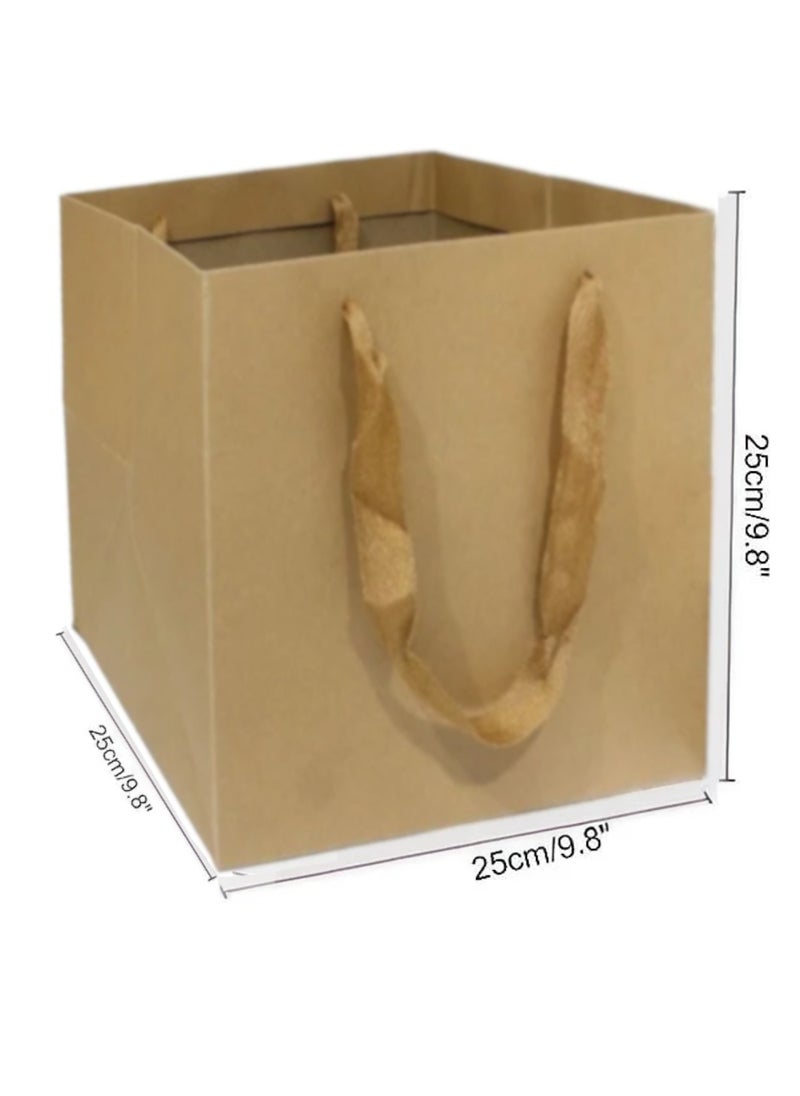 PRIMA 6 Piece Square Gift Bag Set 25x25x25 Cm Brown  - Image 2