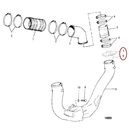 HeuroFosh 807166A1 2Pcs Water Shutter Kit for MerCruiser Stern Drive V8 V6 Engines 1998 ＆ Newer - Image 5