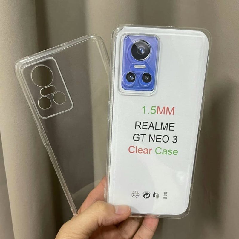 Realcase غطاء خلفي شفاف من السيليكون لجهاز Realme Gt Neo 3 5G | تصميم واقي غطاء خلفي شفاف لجهاز Realme Gt Neo 3 5G - Image 3
