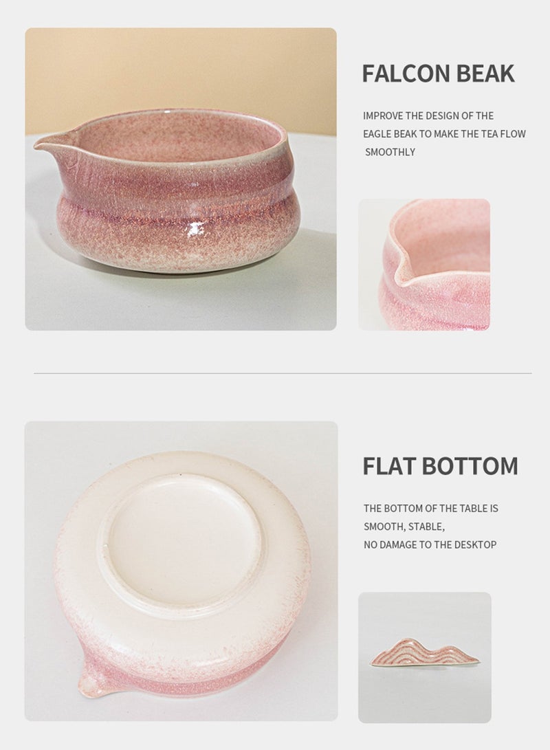 طقم شاي ماتشا 8 قطع بيشمل كباية ماتشا، خفاش شاي من الخيزران، معلاق، حامل خفاش الشاي، مصفاة ستانلس ستيل وطقم شاي كامل، بيعرض الماتشا التقليدي بشكل مثالي (لون بنفسجي متغير) - Image 5