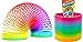 JARU Big Magic Rainbow Color Spring Pack 1 Unit Original Plastic Coil Fidget Toy Kids Toy for Girls Boys Colorful Neon Color Sensory Vintage Toys Includes 1 Bouncy Ball 17021B - Image 3