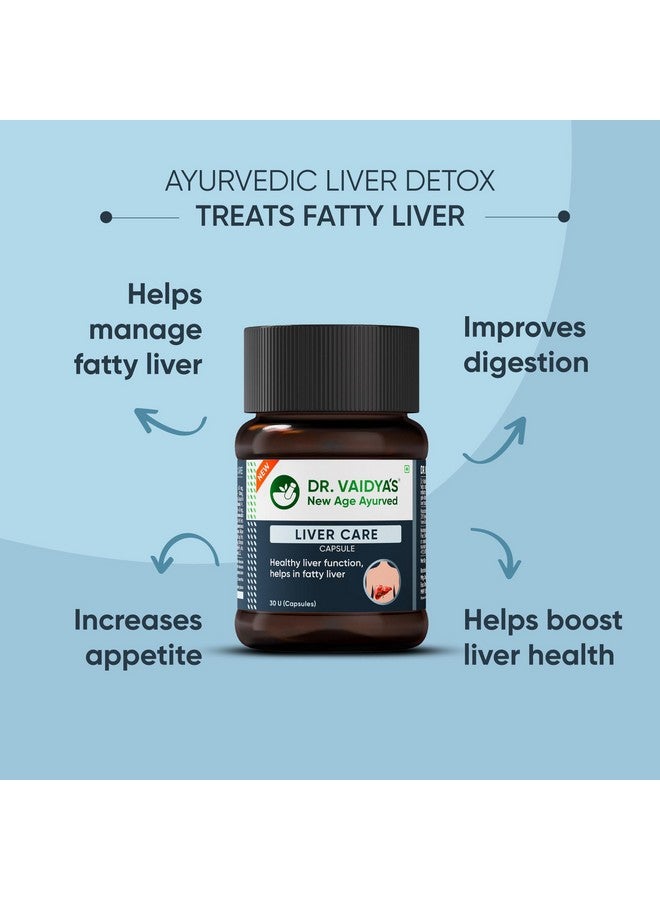 DR. VAIDYA'S Dr Vaidya’s Liver Care Capsules | Liver Detox | Bhringraj, Wheatgrass Juice, Ginseng | FDA Approved | Safe for long term use | 30 Capsules (Pack of 3)  - Image 2