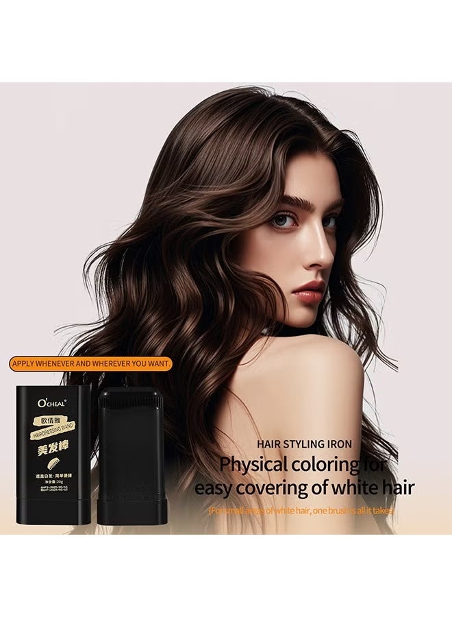OCHEAL O'CHEAL Hair Dye Comb for Grey Coverage - Waterproof, Sweat-proof, Natural Plant Ingredients, Quick Touch-Ups - #02 Brown - Image 5