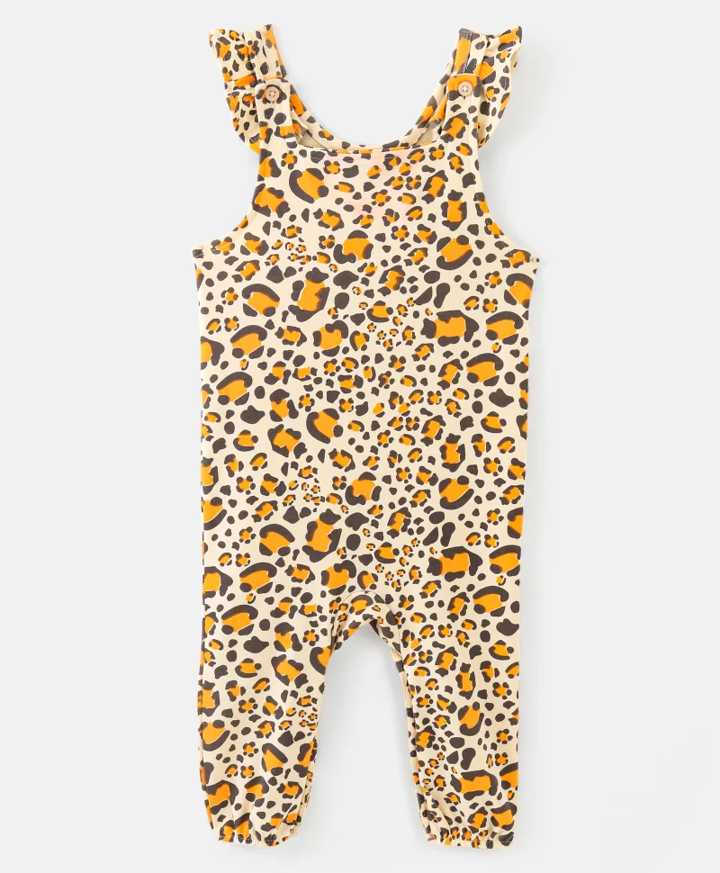 Bonfino Bonfino 100% Cotton Full Sleeves T-Shirts With Dungaree - Beige