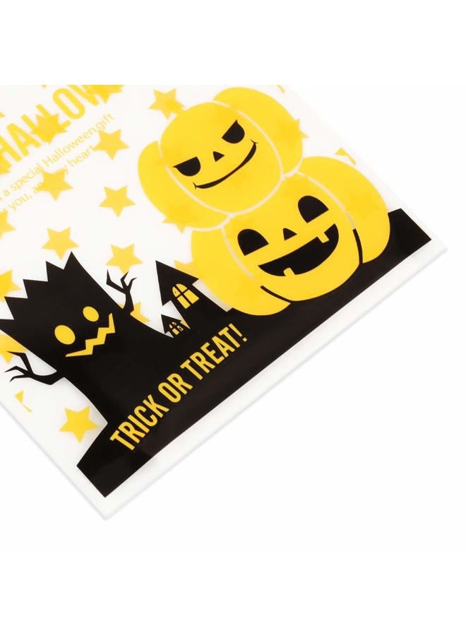 VIPITH Halloween Cellophane Bags, VIPITH 100 Pcs Resealable Pumpkin Demon tree Cellophane Treat Bags with Adhesive Closure for Bakery, Cookie, Candies, Dessert Poly Bags, 3.9 * 3.9 Inch - Image 4