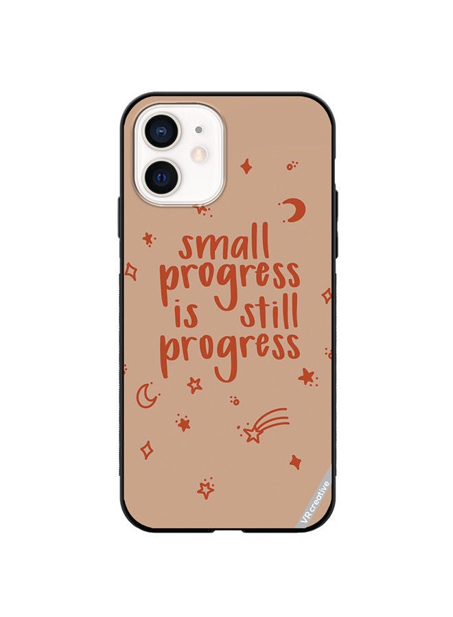 VR CREATIVE Protective Case Cover For Apple iPhone 12 mini Small Progress Is Still Progress Design Multicolour - Image 1
