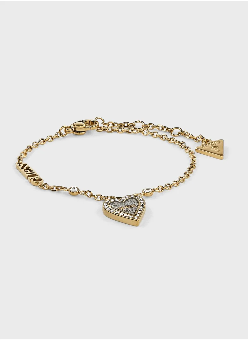 GUESS Single Heart Chain Bracelet