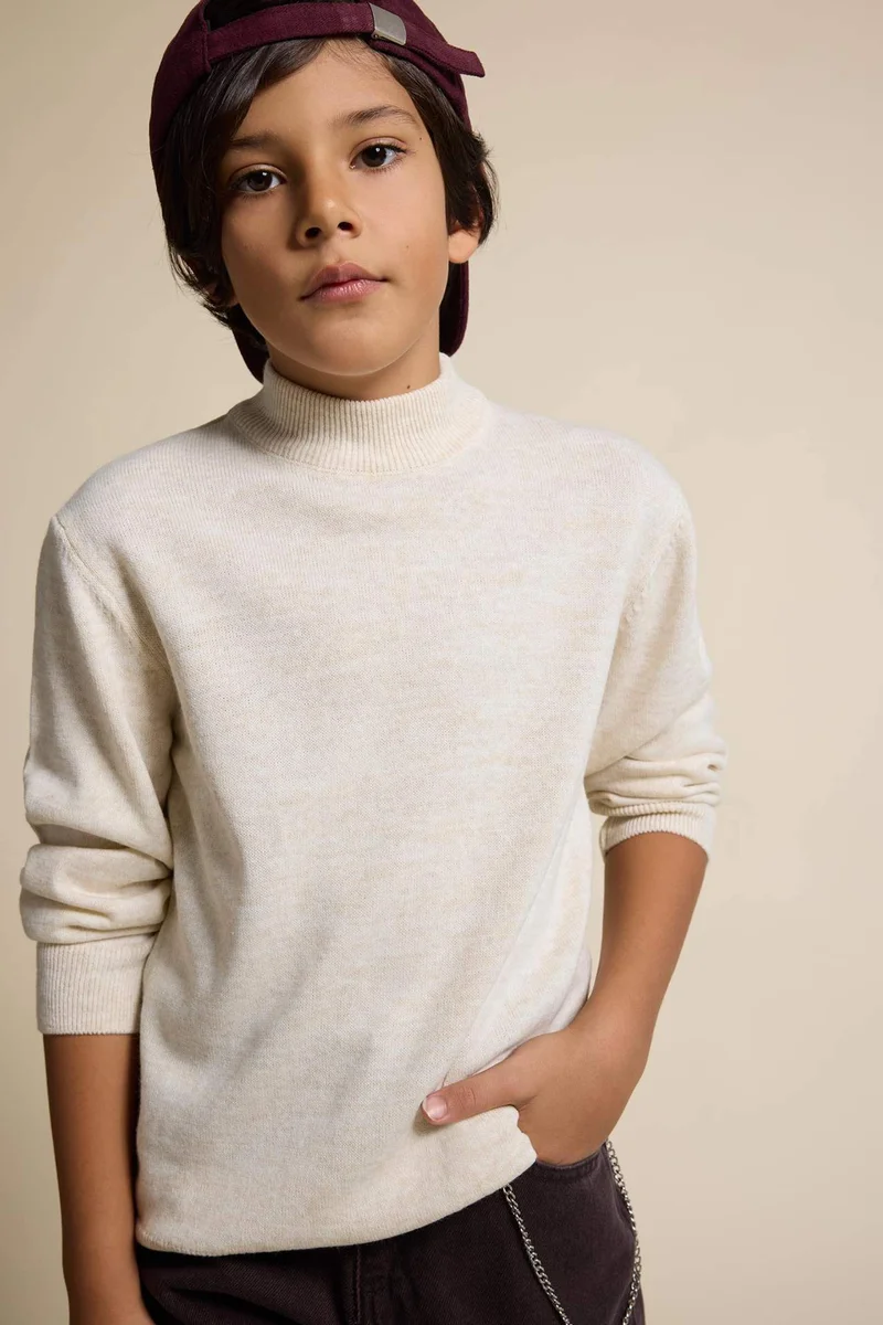 DeFacto Boy Regular Fit Dog Collar Pullover